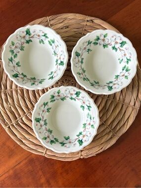 Lot of 3 Vintage Syracuse China Dogwood Sauce/Fruit Bowls